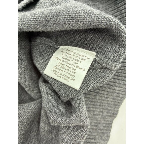 Jos A Bank Mens Size L Gray Traveler Collection V Neck Pullover Knit Sweater - Picture 3 of 5